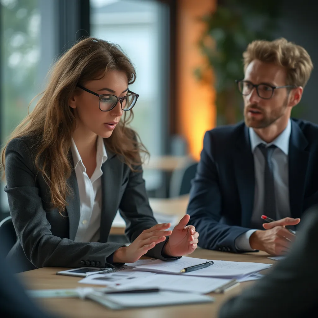 Consultation d'affaires initiale entre consultants et clients